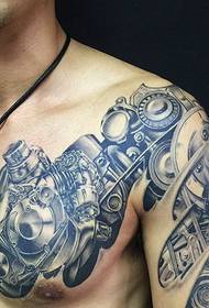 Tattoo armure de machine mécanique dominatrice