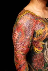 Coolcha mara mma nke ukwuu okpukpu abụọ nke ọkara Phoenix tattoo