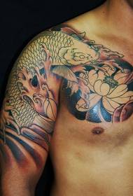 Fashionable winded half armor tattoo
