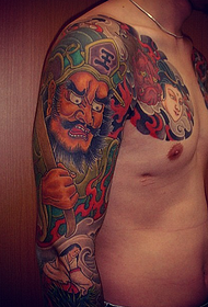 Mtindo wa mtu 阎王 半 甲 tattoo