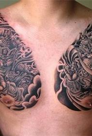 Tradycyjny klasyczny tatuaż półpancerza