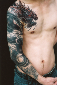 Männer Hallef Armor Black Dragon Tattoo