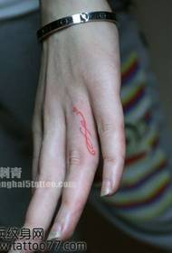 Красота пръст приятно изглежда писмо татуировка модел