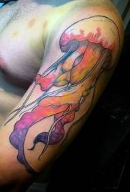 Arm sarjakuva fantasia väri merisaukko tatuointi malli