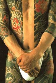 Super stampa di tatuaggi in stile giapponese cù collu doppiu