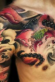 Cool farvet halvlængde totem tatovering