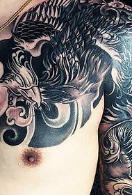 Super domineering traditional half armor tattoo pattern