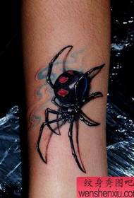 Arm trevlig spindel tatuering mönster