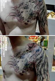 Elegant nobel schoonheid tattoo-patroon