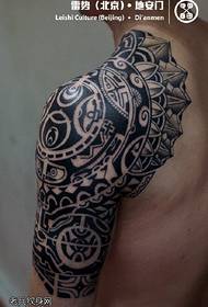 Black cool handsome totem tattoo pattern