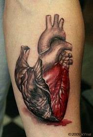 Padrão de tatuagem de coração de mão