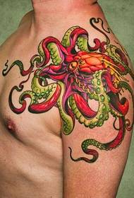 Colorful half armor octopus pattern