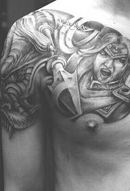 Ατμοσφαιρική κλασική τατουάζ Zhao Yun μισή πανοπλία