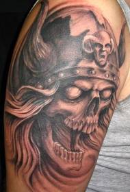 Nnukwu ogwe aka skull viking warrior tattoo ụkpụrụ