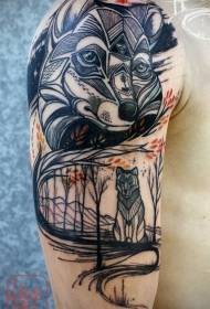 Big arm reblack wolf musango tattoo maitiro