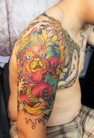 Personlighet manlig blomma arm halv rustning tatuering charm blom