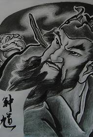 Manuale di tatuatu di Zhejiang hà cunsigliatu una mità di 胛 馗 馗 tatuatu di manoscrittu di stampa di serie