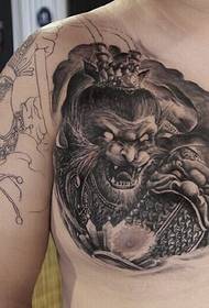 Супер доминирајућа мајмунска половица оклопа тетоважа