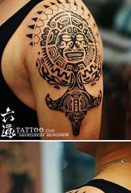 Tauren portrait bohemian tattoo pattern