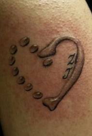 Kar jó megjelenésű szerelem vízcsepp tetoválás minta