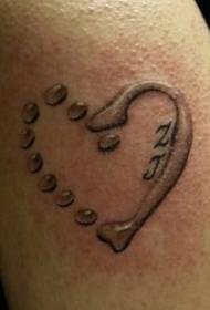 Arm good looking love water drop tattoo pattern