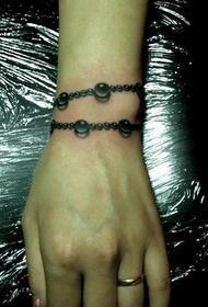 Beauty wrist necklace tattoo pattern