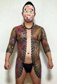 Klasyczny japoński tatuaż z podwójną zbroją