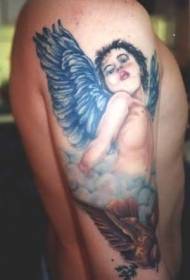 Modeli shumëngjyrësh i tatuazhit të krahut të vogël engjëll