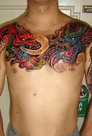 Tatuaggio del drago malvagio prepotente