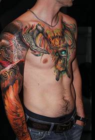 A férfi színű köröm tetoválás képe annyira szép