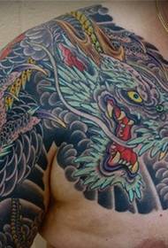 Dominuojanti drakono pusės galvos apdangalų tatuiruotės enciklopedija