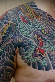 Overheersende draak half hoofdtooi tattoo encyclopedie