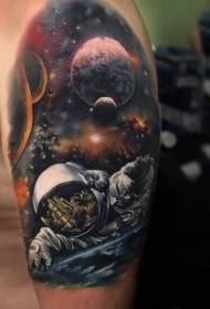 Hombro realista color gran espacio tatuaje patrón