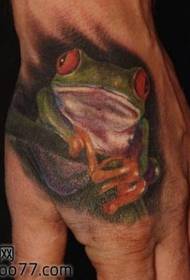 Pátrún dath tattoo frog 3-ais láimhe