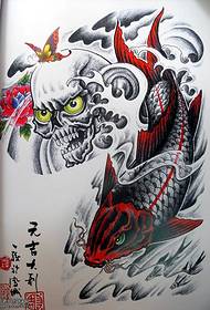 a traditional half squid tattoo pattern