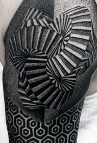 Необычная черная фигура гипноза рука татуировки рисунок