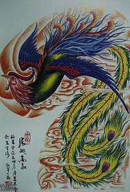 Veteraan tatoeage een semi-胛 phoenix tattoo-patroon