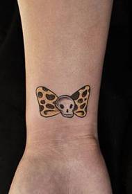 Girls like wrist cute bow tattoo pattern