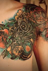 Křičí barevné tetování tetování totem