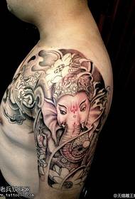 Personality, half-image, god tattoo
