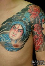 Mchoro wa Tatoo-Super Classic Nusu-Sui Peking Opera Tabia ya Uso wa Uwekaji Tattoo (Boutique)