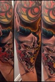 Bracciu di stile asiaticu diabolicu avatar di mudellu di tatuaggi