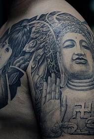 Tattookpụrụ egbugbu nke nwere ọkara ga-ejikọta mma na Buddha
