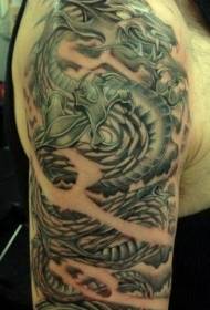 Modèle de tatouage de dragon de bras de fer