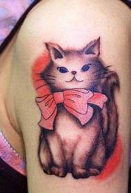 Galeria di tatuaggi 520: Big Bow Cute Cute Cat Cat Pattern di tatuaggi