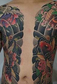Tatuaj dublu armură de culoare nebună