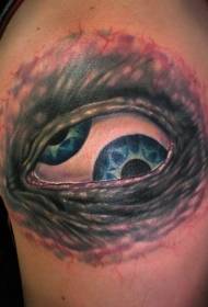 Két szemgolyó-tetoválás mintázat a kar szörnyű szemén belül