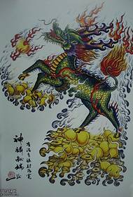 Veteran Tattoo ein Semi-Einhorn-Tattoo-Muster