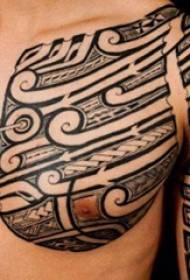 Schoolboy-earm op swarte skets kreatyf geometrysk elemint heal nagel tattoo-ôfbylding