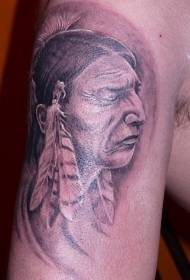 Раме, древни Индијанац, портрет, тетоважа, тетоважа